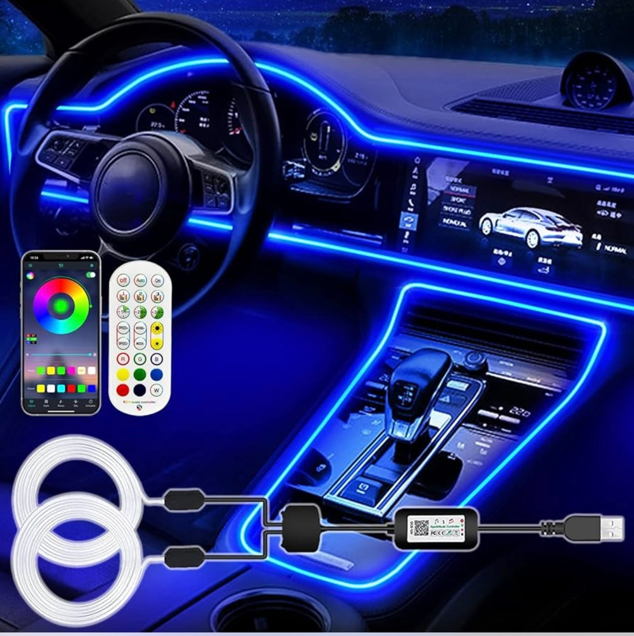 RGB Interior LED Car Lights